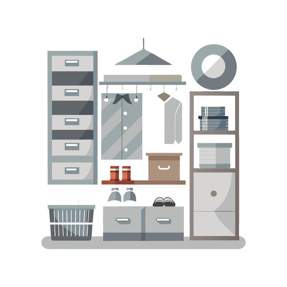 Creative Icons for Efficient Shelving Designs vector