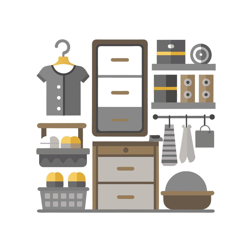 Artistic Icons for Unique Storage Designs vector