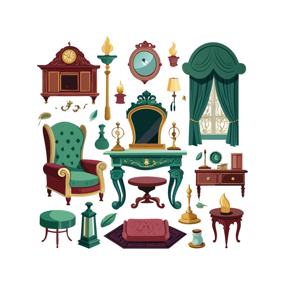 Stylish Icons for Charming Vintage Decor vector