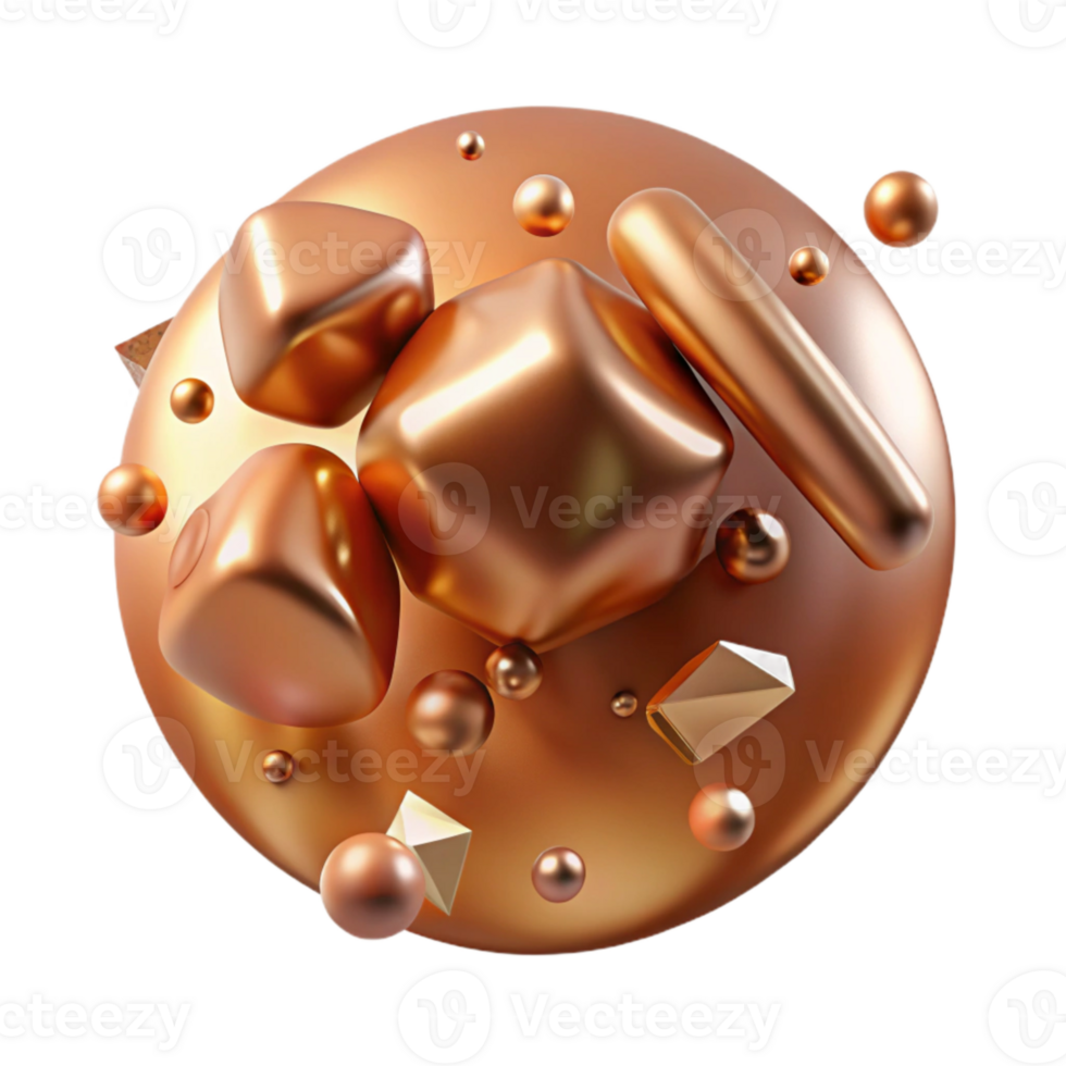 elegant traditional Copper Gradient Texture Smooth Transition Transparent for Web Graphics premium png