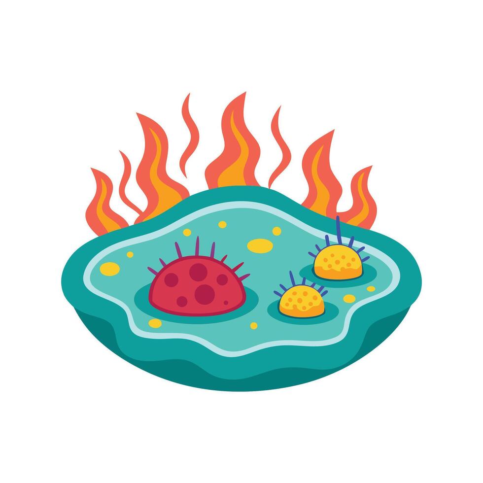 Characteristics of Thermophilic Bacteria in Hot Springs vector