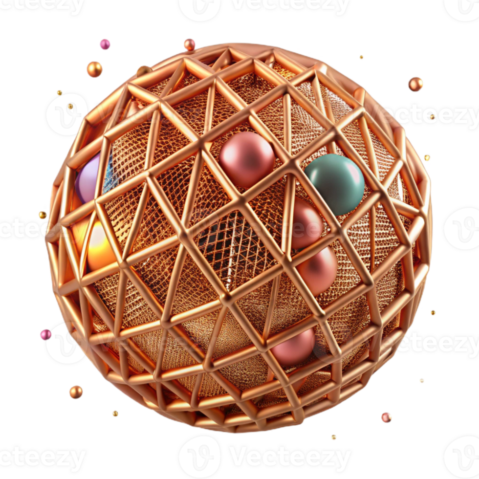 beautiful modern Copper Mesh Texture Wireframe Pattern Cutout for Engineering high quality png