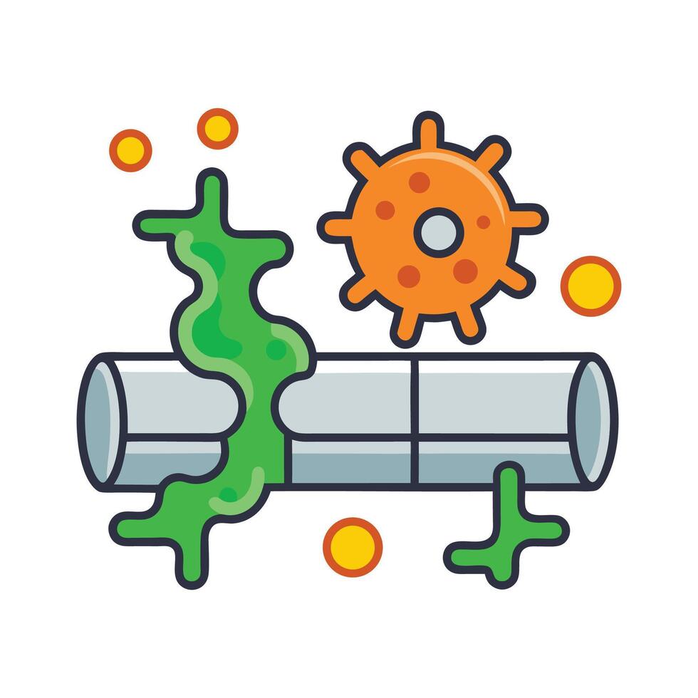 Rusting of Metal Pipelines Caused by Bacteria vector