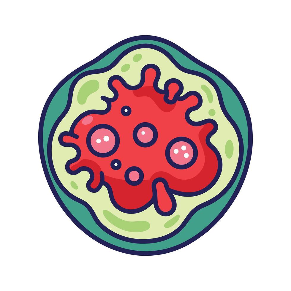 Bacterial Dormant Cyst Formation Illustrated Design vector