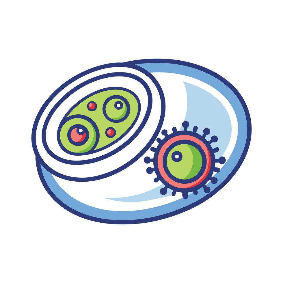 Bacteria Found in Neglected Contact Lens Cases vector