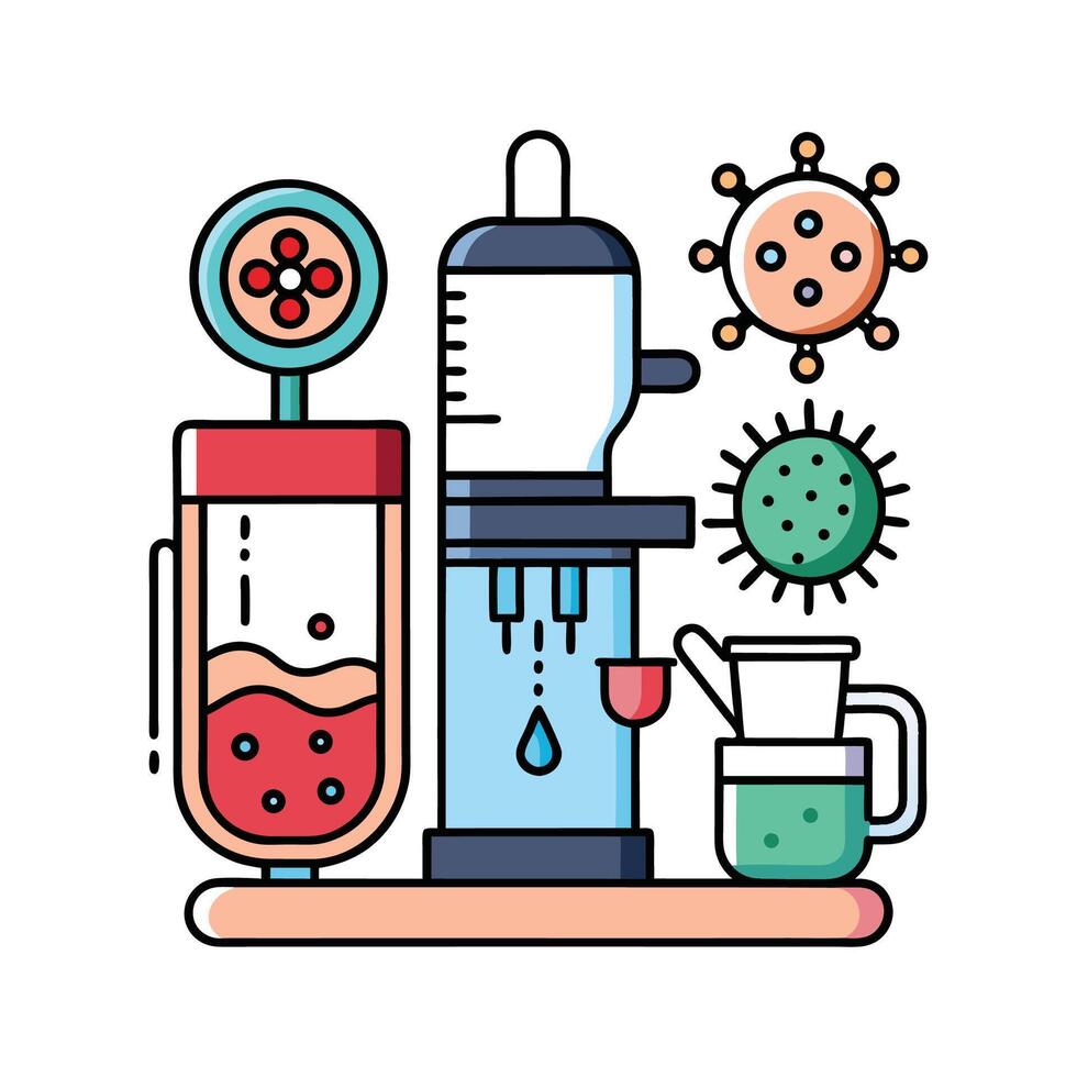 Bacteria in Coffee Machines and Water Filters vector