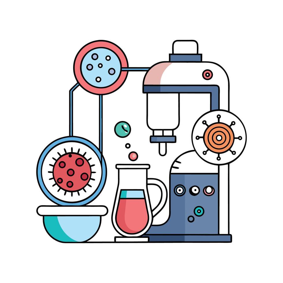Bacterial Contamination in Coffee Machines and Filters vector