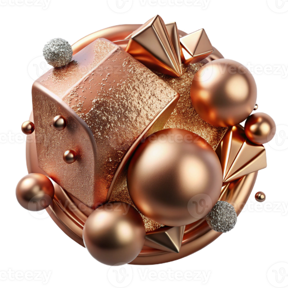 elegant traditional Copper Texture Brushed Metal Effect Isolated for Ui Design authentic png