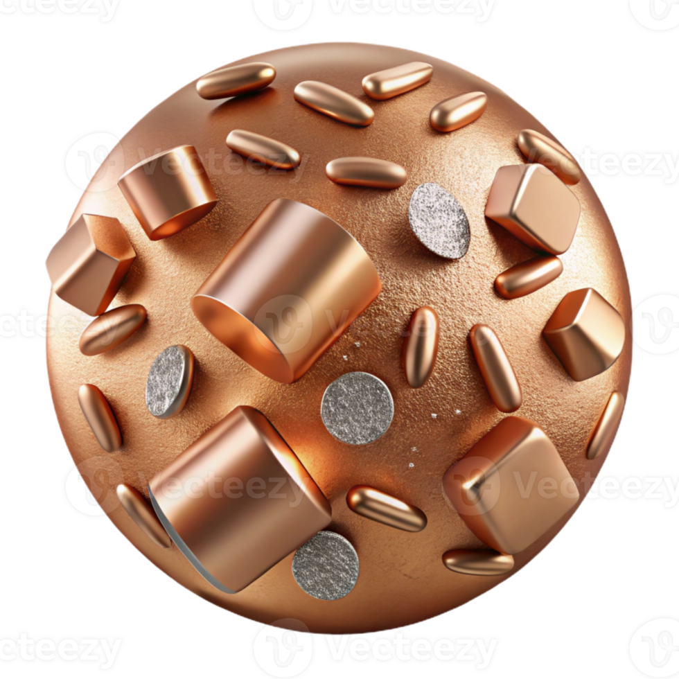 impressive rustic Copper Texture Brushed Metal Effect Isolated for Ui Design professional png