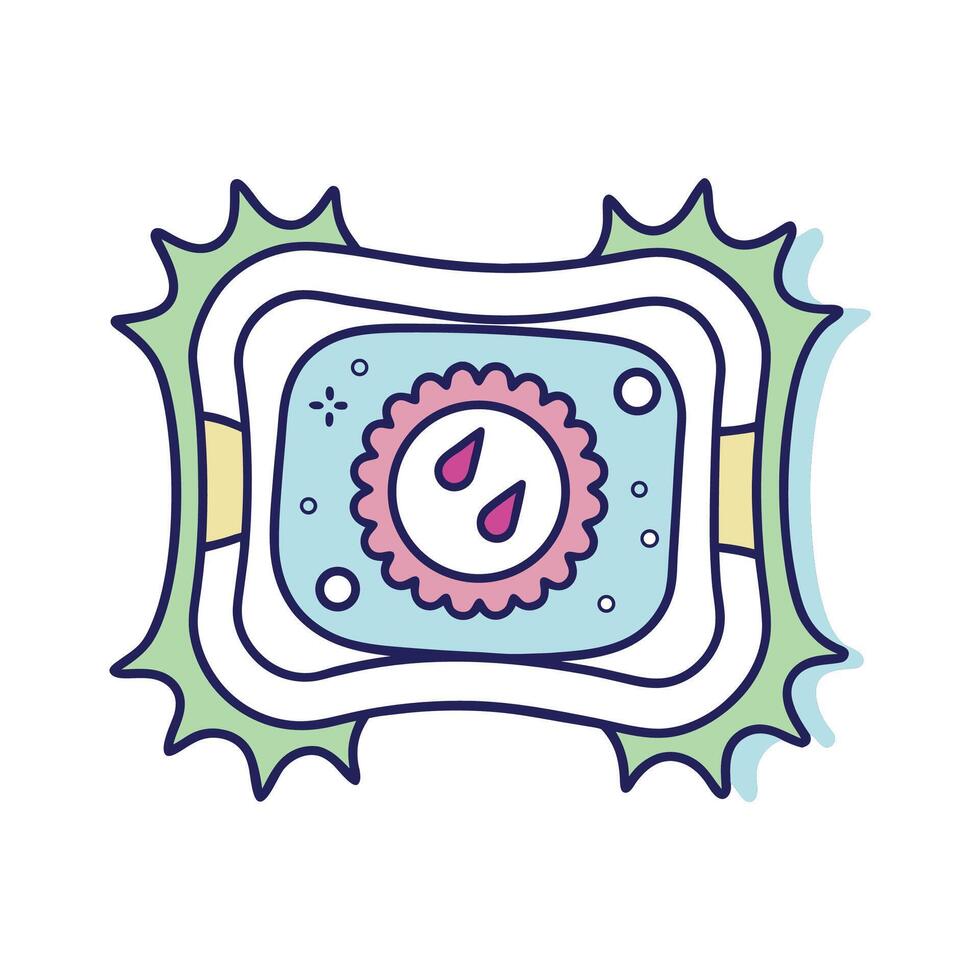 Illustration of Bacteria in Expired Baby Wipes vector