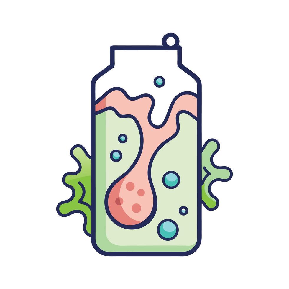 Bacteria in Expired Milk Producing Sour Taste vector