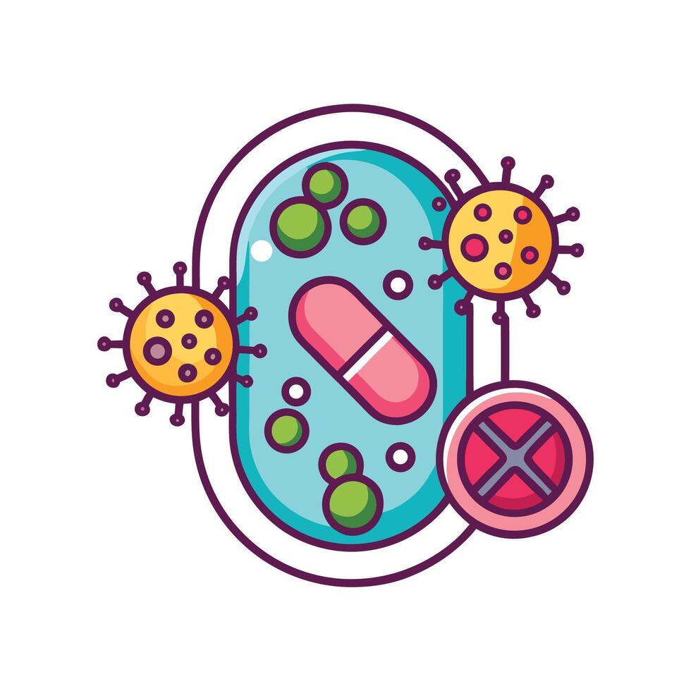 Bacteria Found in Expired Medicines vector