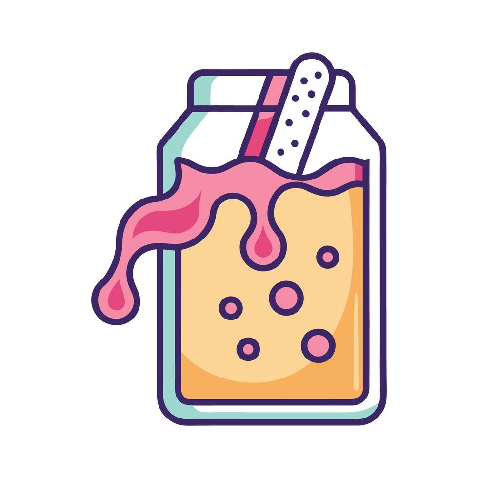 Bacteria Found in Expired Milk Producing Sour Taste vector