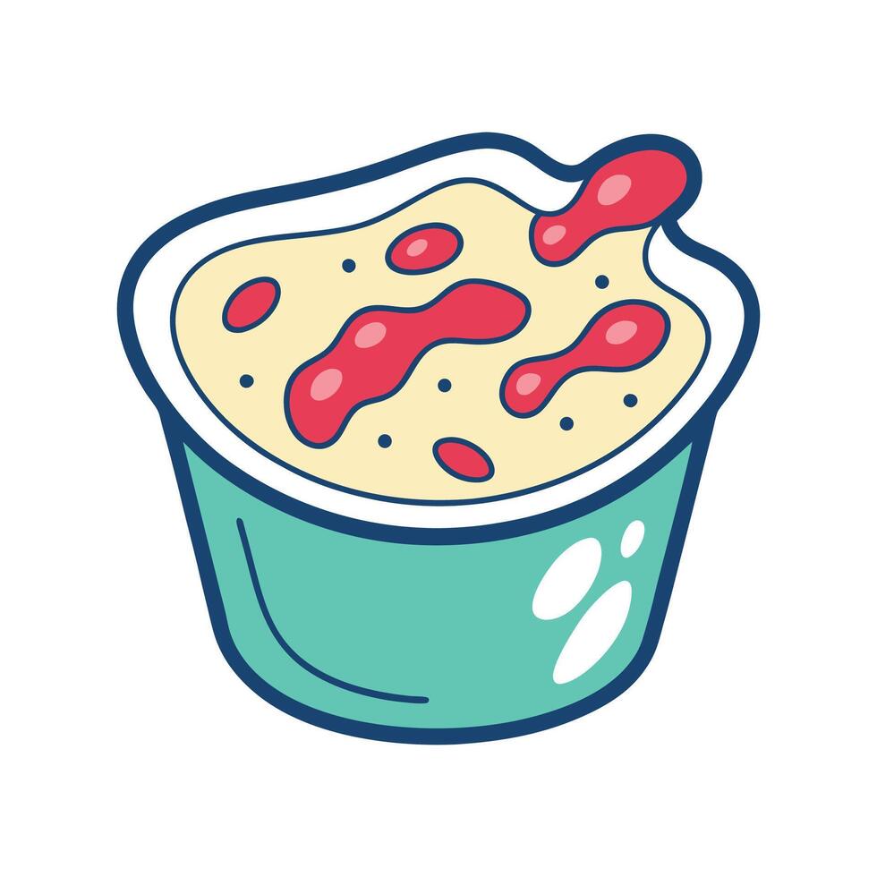 Illustration of Bacteria in Expired Yogurt vector
