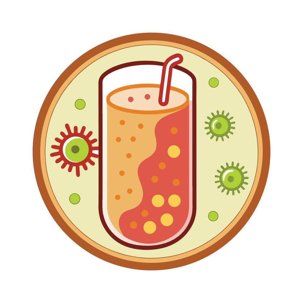 Bacteria in Fermented Tea Like Kombucha vector