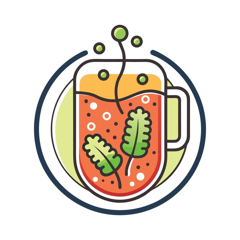 Illustration of Bacteria in Kombucha vector