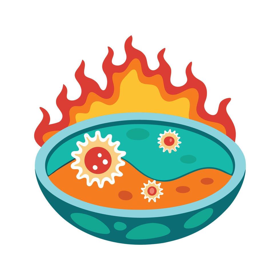 Bacteria Found in Hot Springs and Geothermal Pools vector