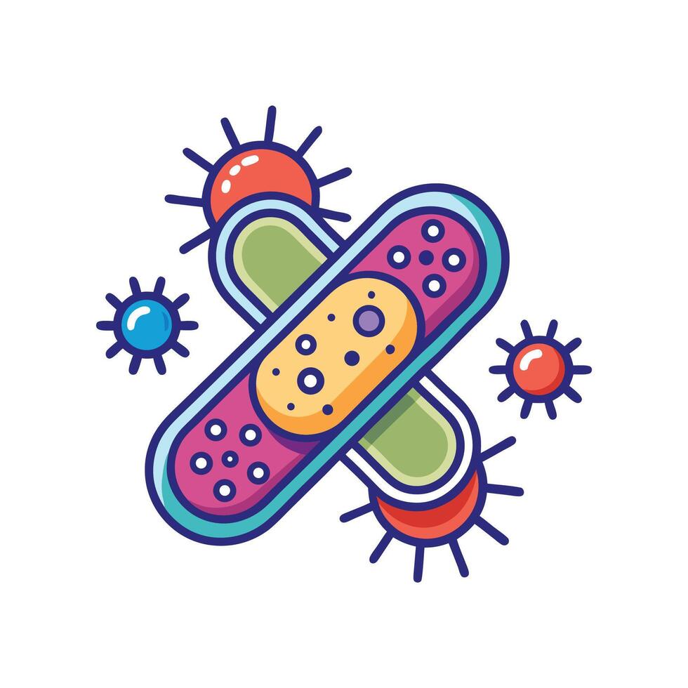 Bacterial Contamination in Infected Wounds vector