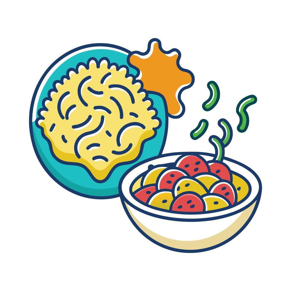 Bacterial Contamination in Leftover Pasta and Rice vector