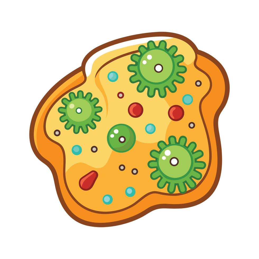 Bacterial Contamination in Moldy Bread and Pastries vector