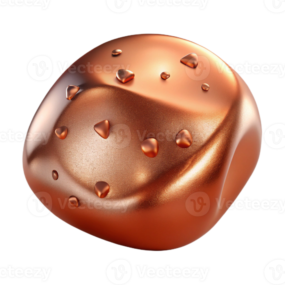 beautiful creative Copper Texture Polished Surface Shine Isolated for Product Mockups png