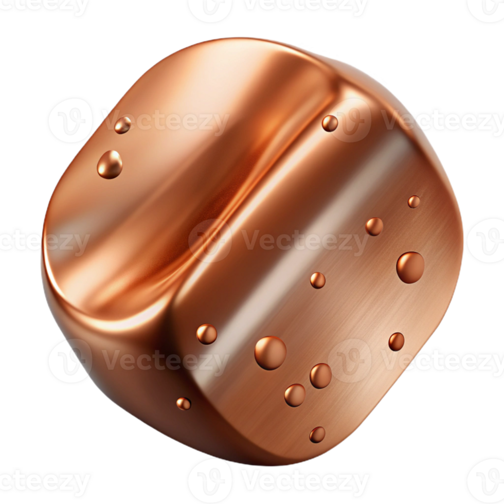 beautiful abstract Copper Texture Polished Surface Shine Isolated for Product Mockups professional png