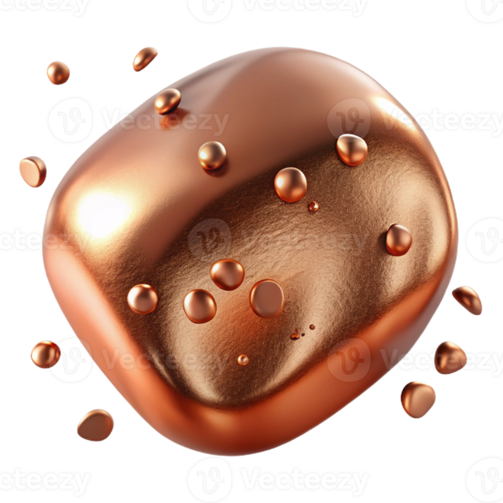 serene abstract Copper Texture Polished Surface Shine Isolated for Product Mockups premium png