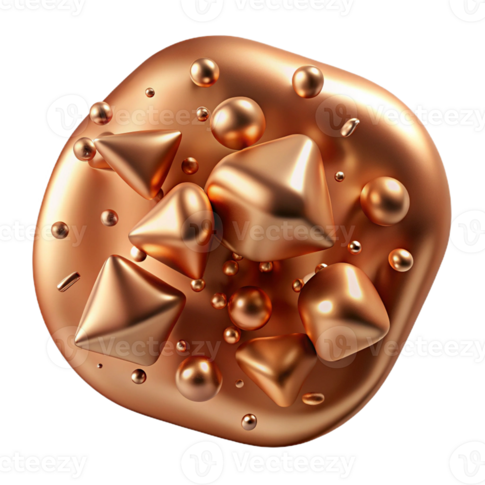 wonderful creative Copper Texture Realistic Material Cutout for 3d Rendering professional png
