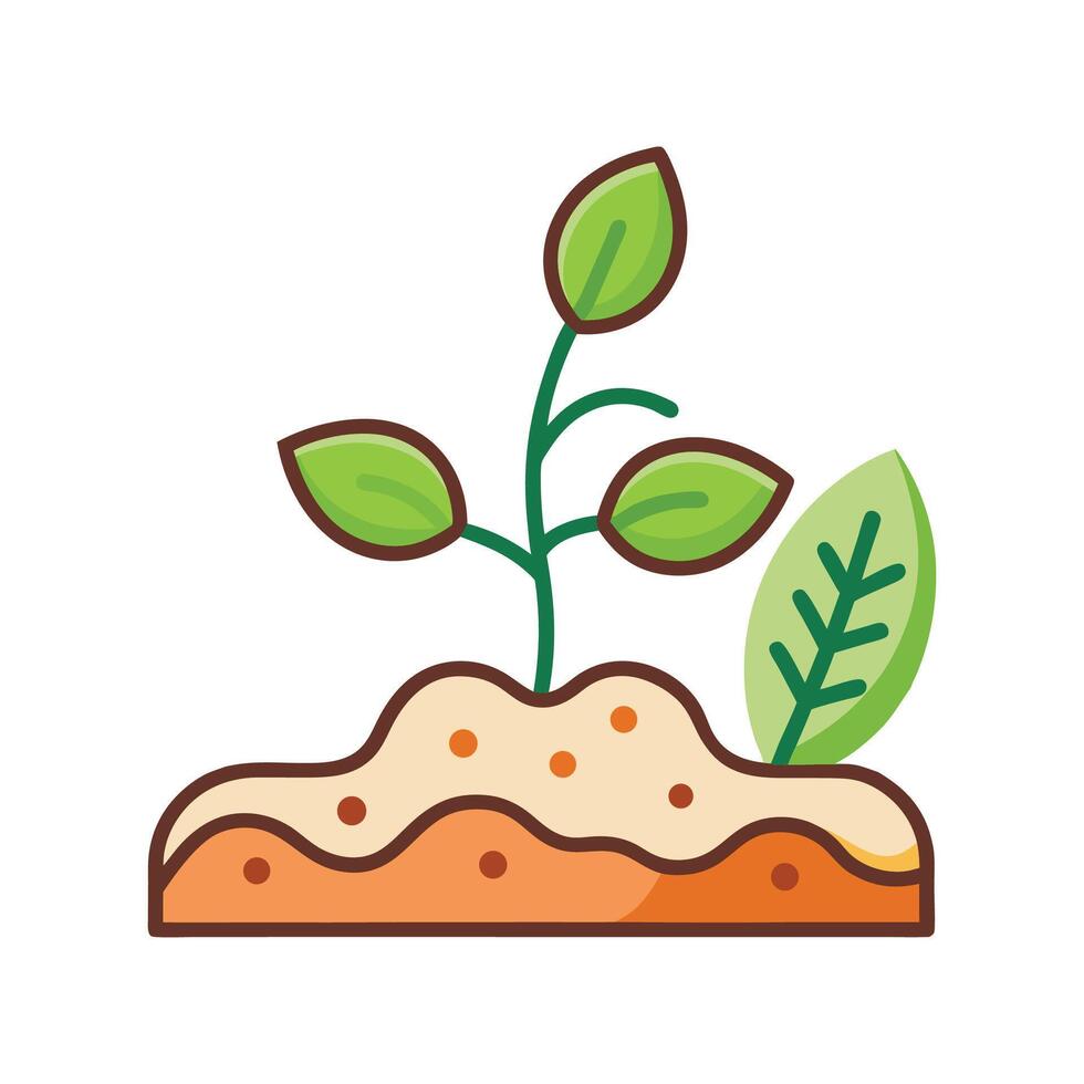 Bacteria Found in Soil Helping Plant Growth vector