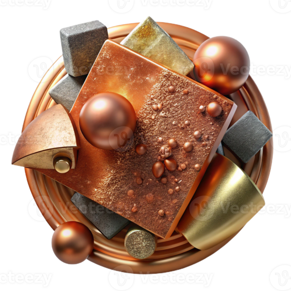 serene modern Copper Texture Rusty Metal Surface Isolated for Industrial Scenes exclusive png