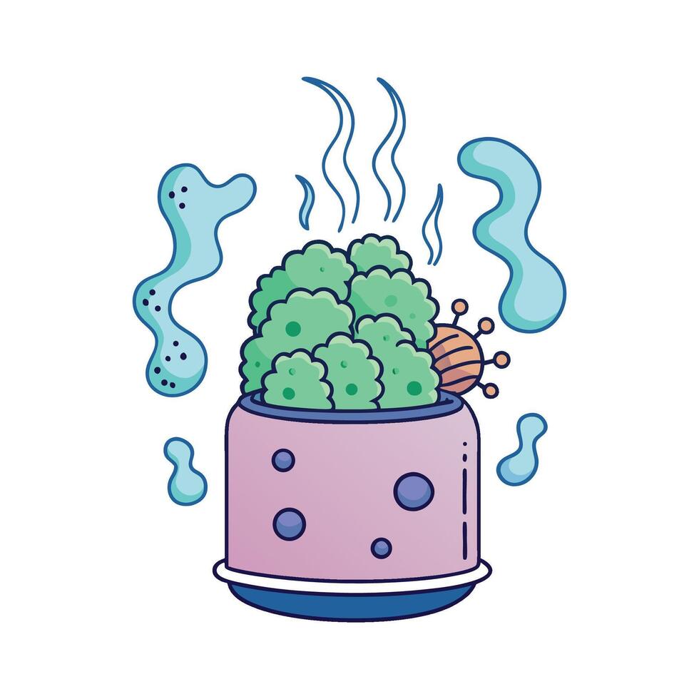 Illustration of Bacteria in Humidifiers vector