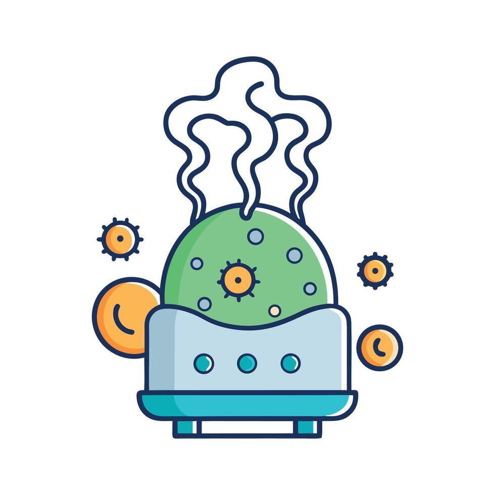 Bacteria Risks in Dirty Humidifiers vector