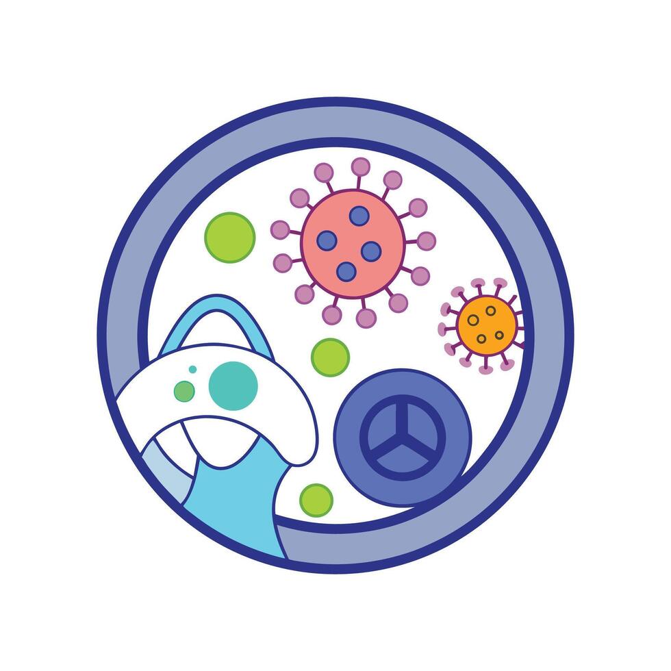 Bacterial Presence on Car Steering Wheels vector