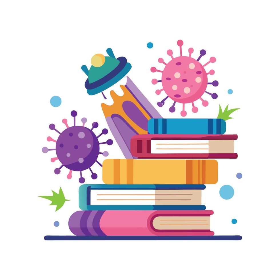 Bacterial Contamination on Books in Public Libraries vector