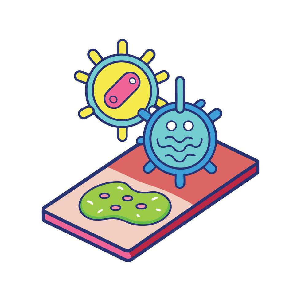 Bacterial Contamination on Shared Gym Mats vector