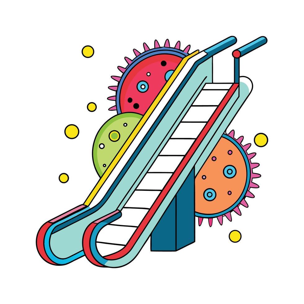 Investigating Bacteria on Escalator Rails in Malls vector