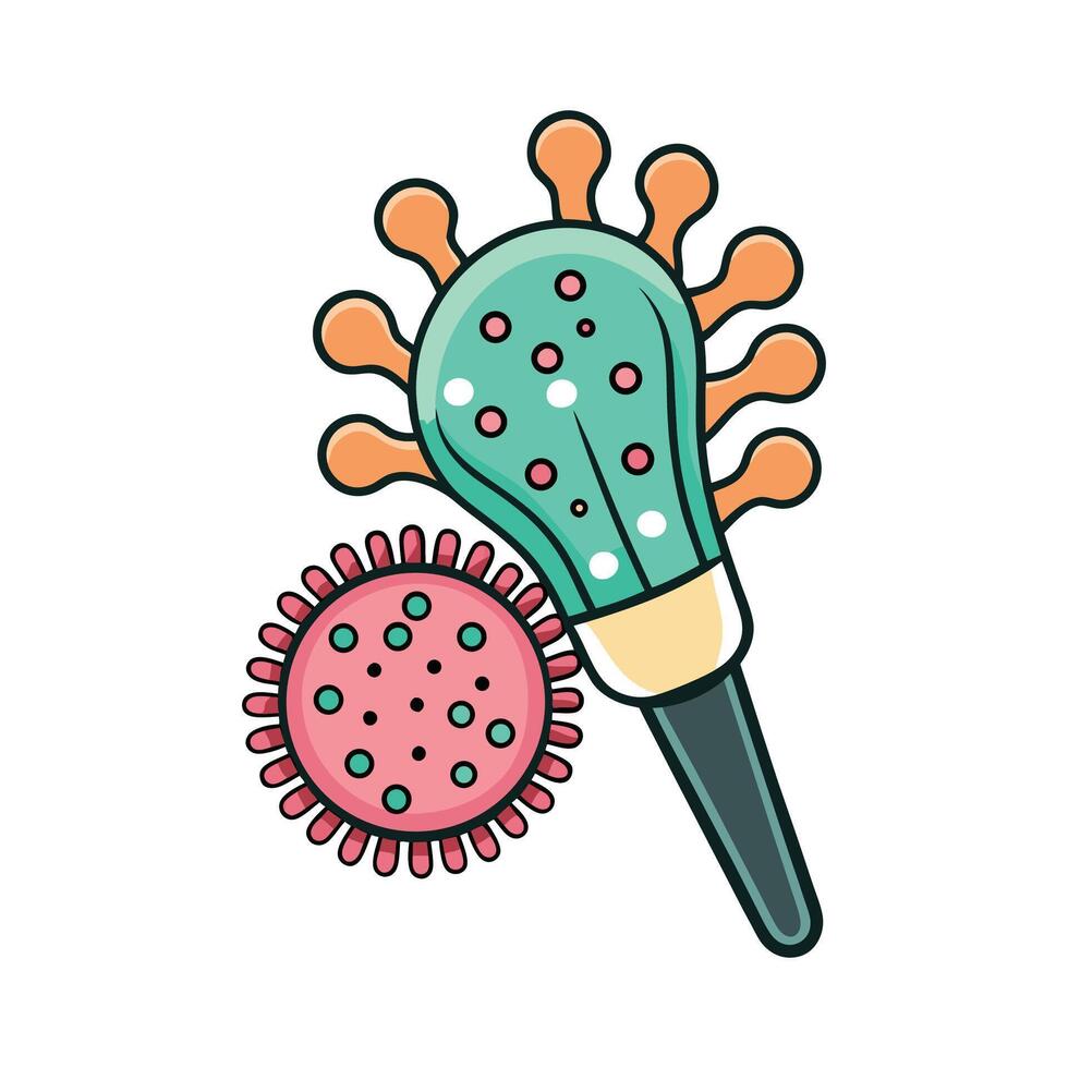 Investigating Bacteria on Unwashed Makeup Brushes vector