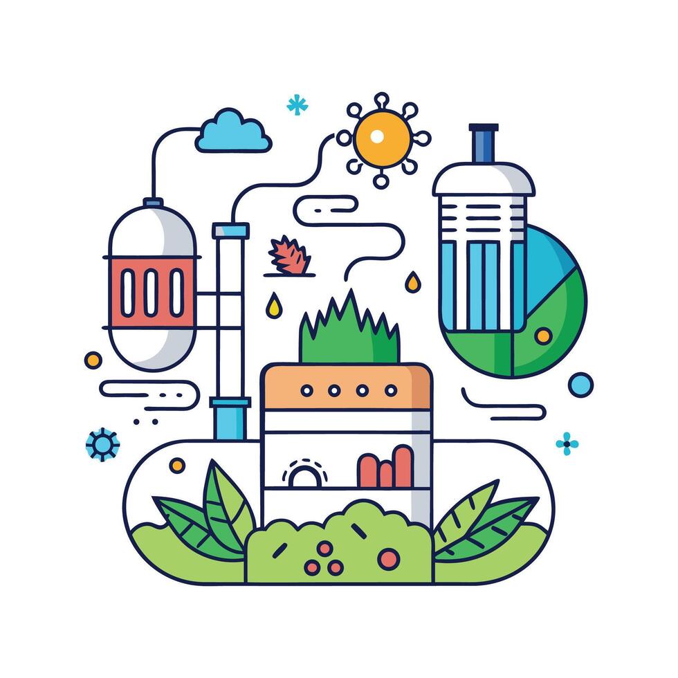 Investigating Bacteria Producing Biogas in Wastewater Treatment vector