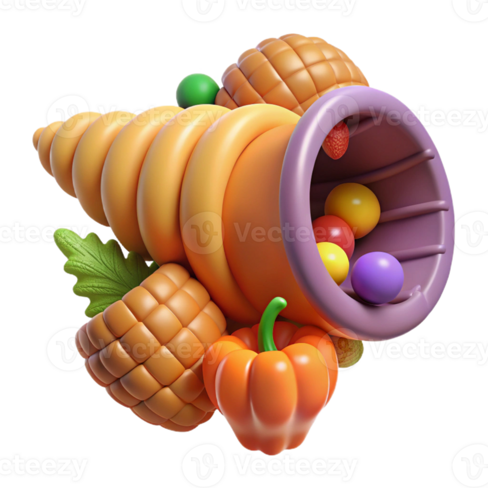 dramatic abstract Cornucopia Horn of Plenty Cutout for Harvest Festivals professional png