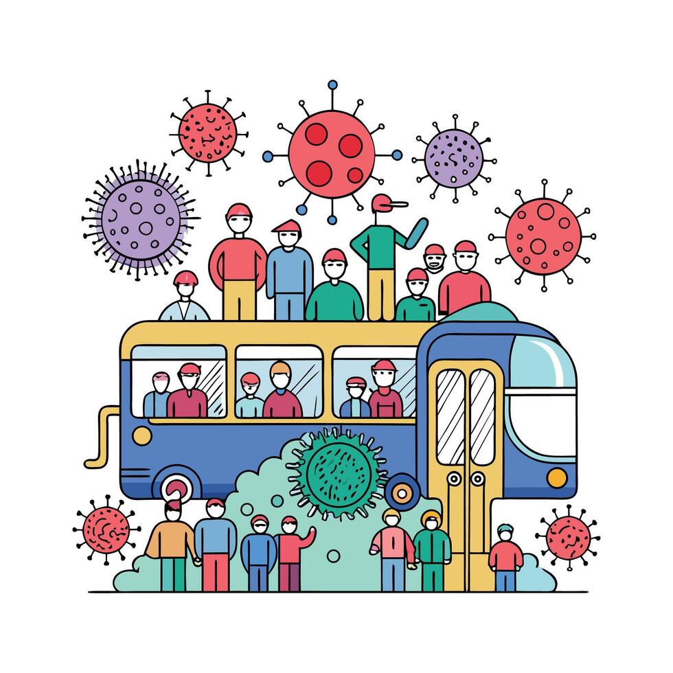 Presence of Bacteria Spreading in Crowded Transport vector