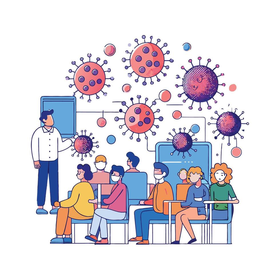 Investigating Bacterial Spread in Waiting Rooms vector