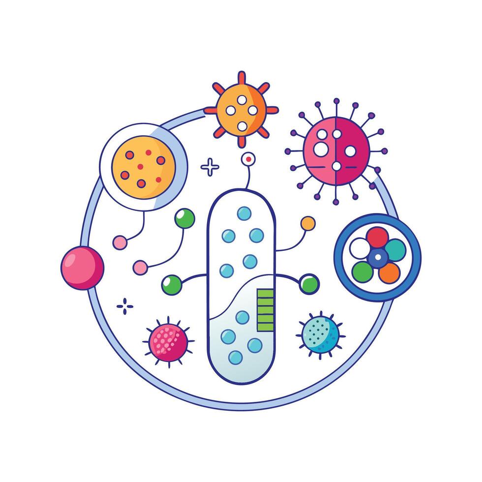 Bacteria Transferring Antibiotic Resistance Genes vector