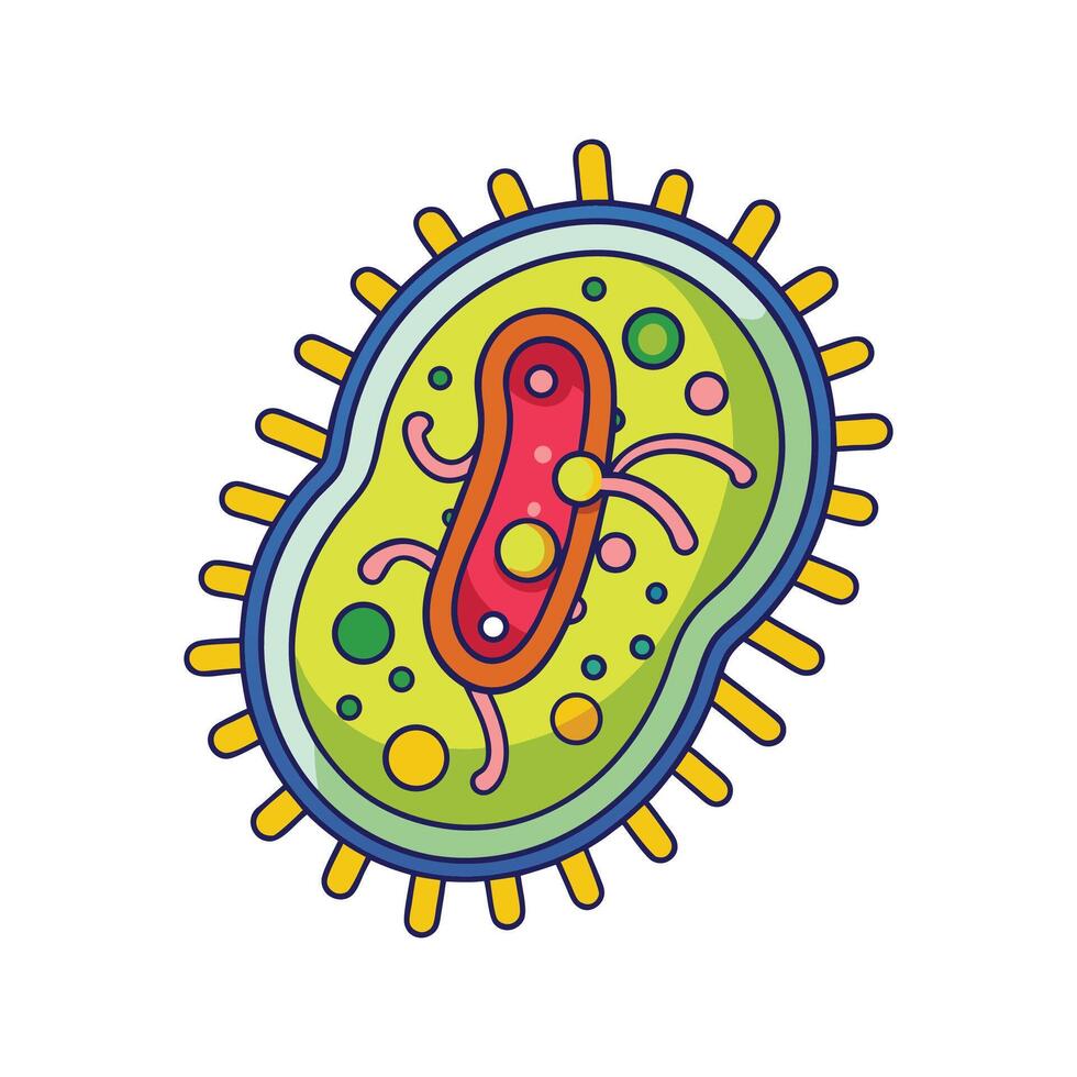 Exploring Bacteria via Electron Microscopy vector