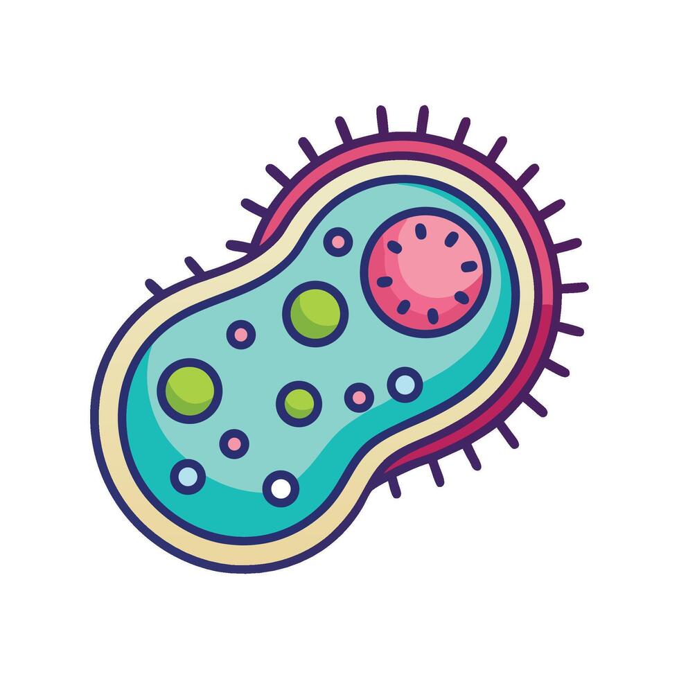 Exploring Bacteria with Double Cell Membrane vector