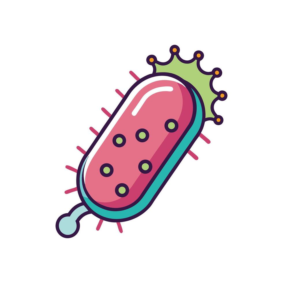 Understanding Protective Slimy Capsule Features in Bacteria vector