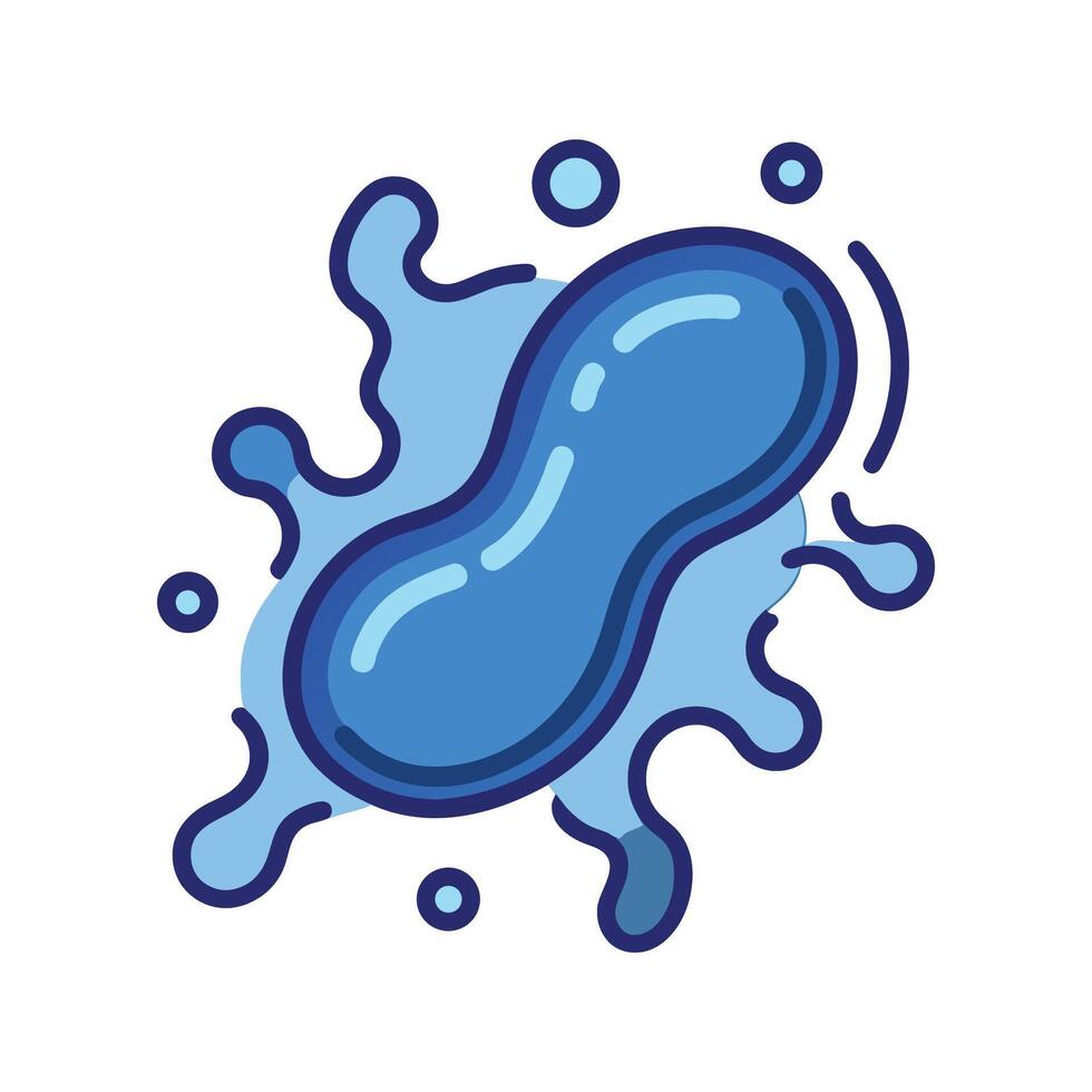 Analysis of Blue Rod Bacteria in Fluid Environments vector