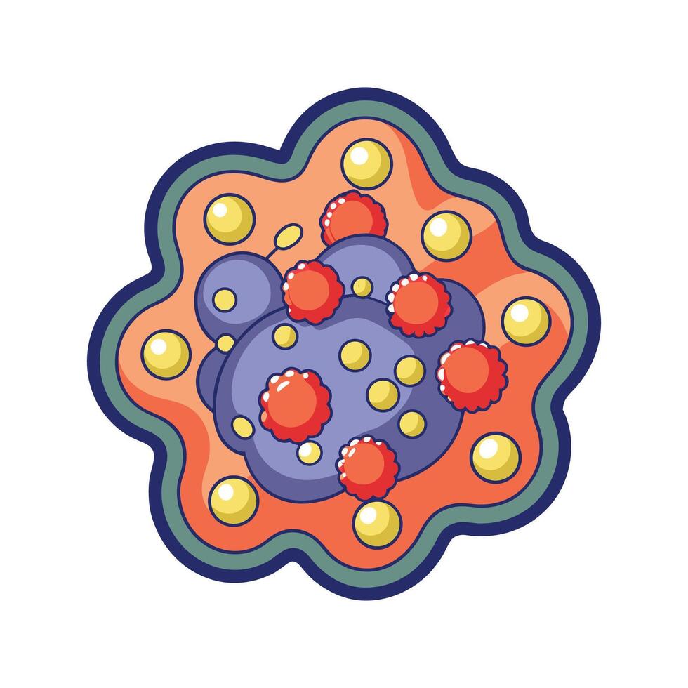 Cocci Bacteria Cluster Under Microscope Analysis vector