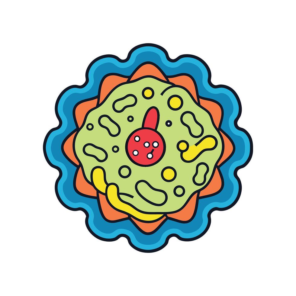 Cluster of Cocci Bacteria Observed Under Microscope vector
