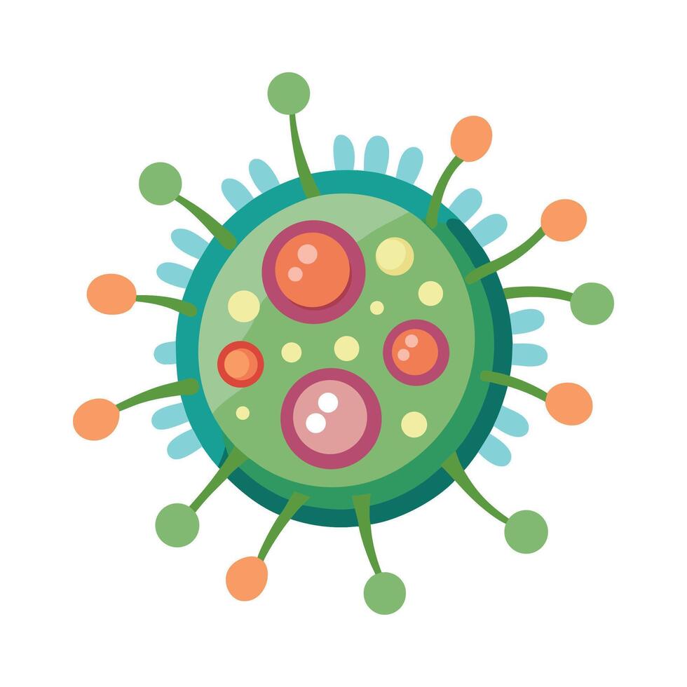 Dividing Diplococcus Bacteria Observation vector