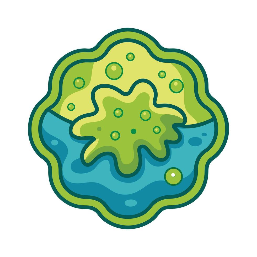 Examining Harmful Bacteria from Algae Blooms in Water vector